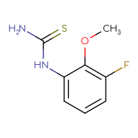 Chemical structure of (3-fluoro-2-methoxyphenyl)thiourea - CSSB00010201591