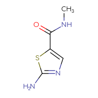 Chemical structure of 2-amino-N-methyl-1,3-thiazole-5-carboxamide - CSSB00010973671