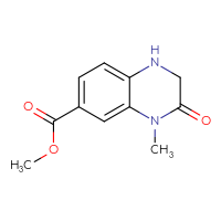 Chemical structure of methyl 4-methyl-3-oxo-1,2,3,4-tetrahydroquinoxaline-6-carboxylate - CSSB00021083561