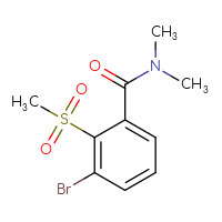 Chemical structure of 3-bromo-2-methanesulfonyl-N,N-dimethylbenzamide - CSSB06863034232