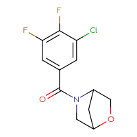 Chemical structure of 5-(3-chloro-4,5-difluorobenzoyl)-2-oxa-5-azabicyclo[2.2.1]heptane - CSSB06474385752
