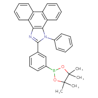 Chemical structure of 1-phenyl-2-[3-(4,4,5,5-tetramethyl-1,3,2-dioxaborolan-2-yl)phenyl]-1H-phenanthro[9,10-d]imidazole - CSSB21044590337