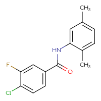 Chemical structure of 4-chloro-N-(2,5-dimethylphenyl)-3-fluorobenzamide - CSSB02016485394