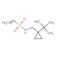 Chemical structure of N-[(1-tert-butylcyclopropyl)methyl]ethene-1-sulfonamide - CSMB18008845422