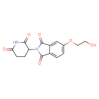 Chemical structure of 2-(2,6-dioxopiperidin-3-yl)-5-(2-hydroxyethoxy)-2,3-dihydro-1H-isoindole-1,3-dione - CSSB14813049578