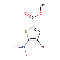 Chemical structure of methyl 4-bromo-5-nitrothiophene-2-carboxylate - CSSB00010075772