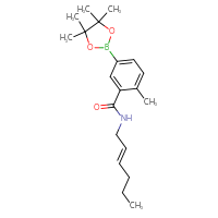 Chemical structure of N-[(2E)-hex-2-en-1-yl]-2-methyl-5-(4,4,5,5-tetramethyl-1,3,2-dioxaborolan-2-yl)benzamide - CSSB02533261072