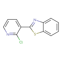 Chemical structure of 2-(2-chloropyridin-3-yl)-1,3-benzothiazole - CSSB00000066080