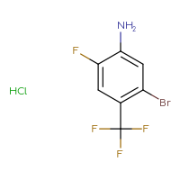 Chemical structure of 5-bromo-2-fluoro-4-(trifluoromethyl)aniline hydrochloride - CSSB06835377550