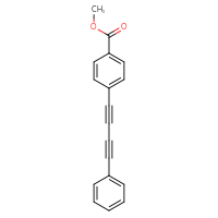 Chemical structure of methyl 4-(4-phenylbuta-1,3-diyn-1-yl)benzoate - CSSB00138411456