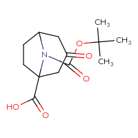 Chemical structure of 8-[(tert-butoxy)carbonyl]-3-oxo-8-azabicyclo[3.2.1]octane-1-carboxylic acid - CSSB06750470333