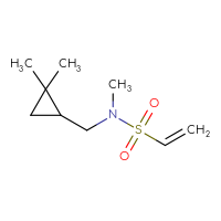 Chemical structure of N-[(2,2-dimethylcyclopropyl)methyl]-N-methylethene-1-sulfonamide - CSMB00110019313