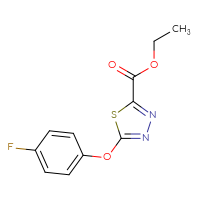Chemical structure of ethyl 5-(4-fluorophenoxy)-1,3,4-thiadiazole-2-carboxylate - CSSB00003933719