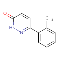 Chemical structure of 6-(2-methylphenyl)-2,3-dihydropyridazin-3-one - CSSB00011319639