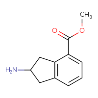 Chemical structure of methyl 2-amino-2,3-dihydro-1H-indene-4-carboxylate - CSSB00010376822