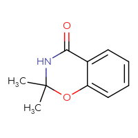 Chemical structure of 2,2-dimethyl-3,4-dihydro-2H-1,3-benzoxazin-4-one - CSSB00000012384