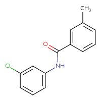 Chemical structure of N-(3-chlorophenyl)-3-methylbenzamide - CSSB00046147108