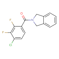 Chemical structure of 2-(4-chloro-2,3-difluorobenzoyl)-2,3-dihydro-1H-isoindole - CSSB05388657768