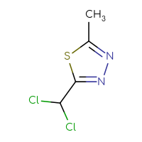 Chemical structure of 2-(dichloromethyl)-5-methyl-1,3,4-thiadiazole - CSSB00021500134
