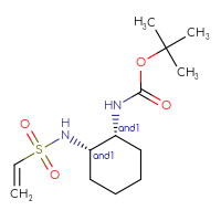 Chemical structure of rac-tert-butyl N-[(1R,2S)-2-ethenesulfonamidocyclohexyl]carbamate - CSMB02126801802