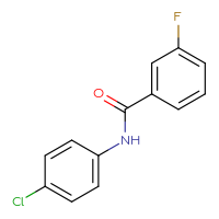 Chemical structure of N-(4-chlorophenyl)-3-fluorobenzamide - CSSB00027752498
