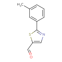 Chemical structure of 2-(3-methylphenyl)-1,3-thiazole-5-carbaldehyde - CSSB00011361525