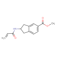 Chemical structure of methyl 2-(prop-2-enamido)-2,3-dihydro-1H-indene-5-carboxylate - CSSB01736892762
