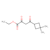 Chemical structure of ethyl 4-(3,3-dimethylcyclobutyl)-2,4-dioxobutanoate - CSSB02138339386