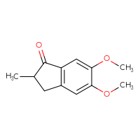 Chemical structure of 5,6-dimethoxy-2-methyl-2,3-dihydro-1H-inden-1-one - CSSB00010200297