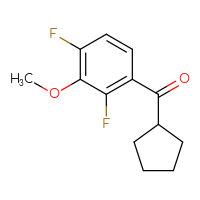 Chemical structure of cyclopentyl(2,4-difluoro-3-methoxyphenyl)methanone - CSSB03452532404