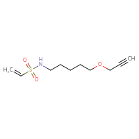 Chemical structure of N-[5-(prop-2-yn-1-yloxy)pentyl]ethene-1-sulfonamide - CSMB03549162285