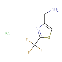 Chemical structure of 1-[2-(trifluoromethyl)-1,3-thiazol-4-yl]methanamine hydrochloride - CSSB00020639976