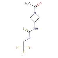 Chemical structure of 1-(1-acetylazetidin-3-yl)-3-(2,2,2-trifluoroethyl)thiourea - CSSB21432515613