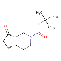Chemical structure of tert-butyl (4aS,7aS)-7-oxo-octahydro-1H-cyclopenta[c]pyridine-2-carboxylate - CSSB06611564676