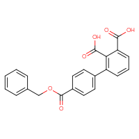Chemical structure of 4'-[(benzyloxy)carbonyl]-[1,1'-biphenyl]-2,3-dicarboxylic acid - CSSB21531606868