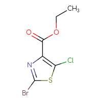 Chemical structure of ethyl 2-bromo-5-chloro-1,3-thiazole-4-carboxylate - CSSB00010197819