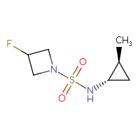 Chemical structure of 3-fluoro-N-[(1S,2S)-2-methylcyclopropyl]azetidine-1-sulfonamide - CSMB02438685576