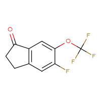 Chemical structure of 5-fluoro-6-(trifluoromethoxy)-2,3-dihydro-1H-inden-1-one - CSSB00010239941