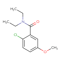 Chemical structure of 2-chloro-N,N-diethyl-5-methoxybenzamide - CSSB06264554283