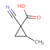 Chemical structure of 1-cyano-2-methylcyclopropane-1-carboxylic acid - CSSB00013331945