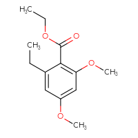 Chemical structure of ethyl 2-ethyl-4,6-dimethoxybenzoate - CSSB02399863713
