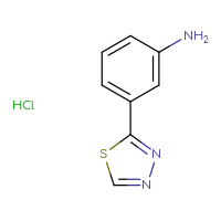 Chemical structure of 3-(1,3,4-thiadiazol-2-yl)aniline hydrochloride - CSSB20621792820