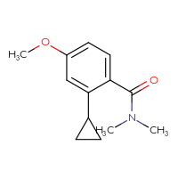 Chemical structure of 2-cyclopropyl-4-methoxy-N,N-dimethylbenzamide - CSSB15027527217