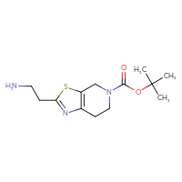 Chemical structure of tert-butyl 2-(2-aminoethyl)-4H,5H,6H,7H-[1,3]thiazolo[5,4-c]pyridine-5-carboxylate - CSSB00102725623