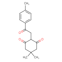 Chemical structure of 5,5-dimethyl-2-[2-(4-methylphenyl)-2-oxoethyl]cyclohexane-1,3-dione - CSSB00000689621