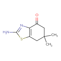 Chemical structure of 2-amino-6,6-dimethyl-4,5,6,7-tetrahydro-1,3-benzothiazol-4-one - CSSB00000076378