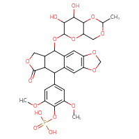 Chemical structure of {4-[16-({7,8-dihydroxy-2-methyl-hexahydro-2H-pyrano[3,2-d][1,3]dioxin-6-yl}oxy)-12-oxo-4,6,13-trioxatetracyclo[7.7.0.0³,⁷.0¹¹,¹⁵]hexadeca-1,3(7),8-trien-10-yl]-2,6-dimethoxyphenoxy}phosphonic acid - CSSB02125556013
