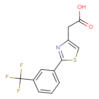 Chemical structure of 2-{2-[3-(trifluoromethyl)phenyl]-1,3-thiazol-4-yl}acetic acid - CSSB00000677142