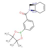Chemical structure of rac-(1R,6R)-7-[3-(4,4,5,5-tetramethyl-1,3,2-dioxaborolan-2-yl)benzoyl]-7-azabicyclo[4.2.0]oct-3-ene - CSSB21331630653
