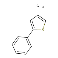 Chemical structure of 4-methyl-2-phenylthiophene - CSSB00000040451